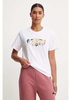 adidas t-shirt bawełniany damski kolor biały IW5157 ze sklepu ANSWEAR.com w kategorii Bluzki damskie - zdjęcie 173962152