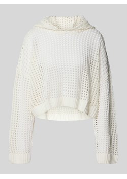 Sweter krótki z dzianiny z ażurowym wzorem ze sklepu Peek&Cloppenburg  w kategorii Swetry damskie - zdjęcie 173962690