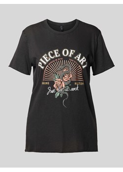 T-shirt z nadrukiem z motywem i napisem model ‘LUCY’ ze sklepu Peek&Cloppenburg  w kategorii Bluzki damskie - zdjęcie 173962721