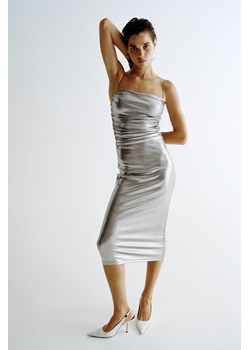 H & M - Dżersejowa sukienka o metalicznym połysku - Srebrny ze sklepu H&M w kategorii Sukienki - zdjęcie 173962893