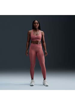 Damskie legginsy 7/8 ze średnim stanem i wstawkami z siateczki Nike Pro - Różowy ze sklepu Nike poland w kategorii Spodnie damskie - zdjęcie 173963072