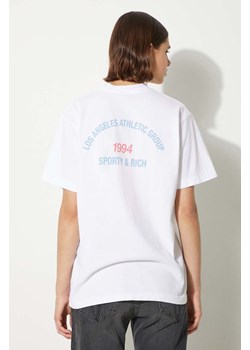Sporty & Rich t-shirt bawełniany LA Athletic Group T-Shirt damski kolor biały TO042S402LW ze sklepu PRM w kategorii Bluzki damskie - zdjęcie 173964584