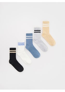 Reserved - Skarpetki z bawełną 5 pack - złamana biel ze sklepu Reserved w kategorii Skarpetki dziecięce - zdjęcie 173965923