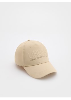 Reserved - Bawełniana czapka z daszkiem - beżowy ze sklepu Reserved w kategorii Czapki dziecięce - zdjęcie 173965933