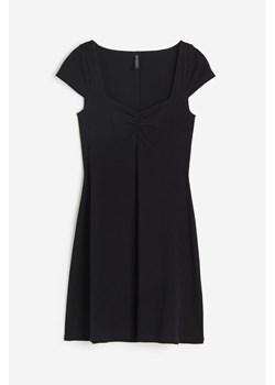 H & M - Dżersejowa sukienka z kapturkowym rękawem - Czarny ze sklepu H&M w kategorii Sukienki - zdjęcie 173966683