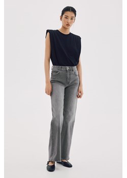 H & M - Wide High Jeans - Szary ze sklepu H&M w kategorii Jeansy damskie - zdjęcie 173966724