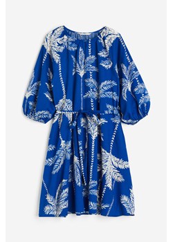 H & M - Sukienka z wiązanym paskiem - Niebieski ze sklepu H&M w kategorii Sukienki - zdjęcie 173969533