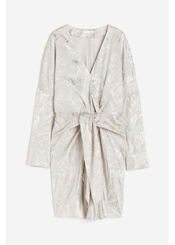 H & M - Sukienka z żakardowej tkaniny - Brązowy ze sklepu H&M w kategorii Sukienki - zdjęcie 173969543