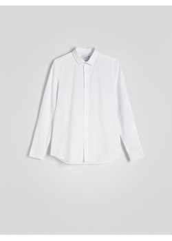 Reserved - Gładka koszula slim fit - biały ze sklepu Reserved w kategorii Koszule męskie - zdjęcie 173970390