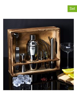 COOK CONCEPT 15-częściowy zestaw w kolorze srebrno-czarnym do koktajli ze sklepu Limango Polska w kategorii Naczynia - zdjęcie 173971033