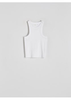 Reserved - Bawełniany top - biały ze sklepu Reserved w kategorii Bluzki damskie - zdjęcie 173972813