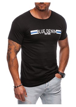 T-shirt męski z nadrukiem 1978S - czarny ze sklepu Edoti w kategorii T-shirty męskie - zdjęcie 173973550