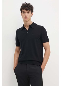 Armani Exchange polo bawełniane kolor czarny gładki 8NZF5D ZM3JZ ze sklepu ANSWEAR.com w kategorii T-shirty męskie - zdjęcie 173975090