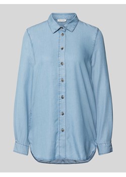 Bluzka jeansowa z wykładanym kołnierzem ze sklepu Peek&Cloppenburg  w kategorii Koszule damskie - zdjęcie 173976410