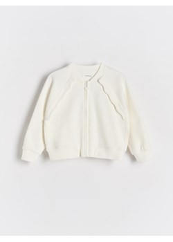 Reserved - Rozpinana bluza z falbanką - złamana biel ze sklepu Reserved w kategorii Bluzy dziewczęce - zdjęcie 173977170