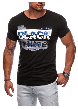 T-shirt męski z nadrukiem 1979S - czarny ze sklepu Edoti w kategorii T-shirty męskie - zdjęcie 173980754