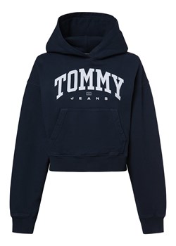 Tommy Jeans Damski sweter z kapturem Kobiety Bawełna granatowy nadruk ze sklepu vangraaf w kategorii Bluzy damskie - zdjęcie 173980793