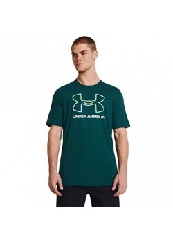 Męski t-shirt z nadrukiem Under Armour UA Foundation Short Sleeve - zielony ze sklepu Sportstylestory.com w kategorii T-shirty męskie - zdjęcie 173982081