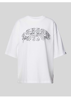 T-shirt o kroju oversized z nadrukiem z logo ze sklepu Peek&Cloppenburg  w kategorii Bluzki damskie - zdjęcie 173983964