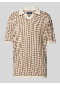 Koszulka polo z prążkowanymi wykończeniami ze sklepu Peek&Cloppenburg  w kategorii T-shirty męskie - zdjęcie 173984333