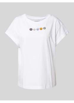T-shirt z obszyciem z kamieni stras ze sklepu Peek&Cloppenburg  w kategorii Bluzki damskie - zdjęcie 173984344