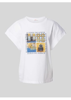 T-shirt z nadrukiem z motywem i napisem ze sklepu Peek&Cloppenburg  w kategorii Bluzki damskie - zdjęcie 173984532