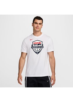 Męski T-shirt do koszykówki Nike Dri-FIT USAB - Biel ze sklepu Nike poland w kategorii T-shirty męskie - zdjęcie 173984844