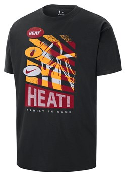 T-shirt męski Nike NBA Miami Heat Courtside - Czerń ze sklepu Nike poland w kategorii T-shirty męskie - zdjęcie 173984913