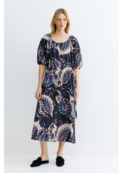 H & M - Bawełniana sukienka ze sznurkiem - Niebieski ze sklepu H&M w kategorii Sukienki - zdjęcie 173985013