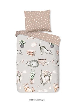 Good Morning Komplet pościeli "Catlife" w kolorze beżowym ze sklepu Limango Polska w kategorii Pościel dziecięca - zdjęcie 173986603