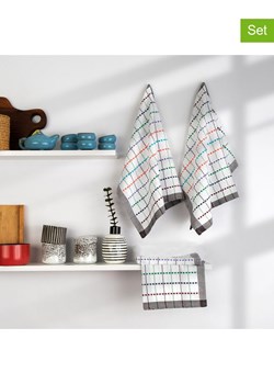 Colourful Cotton Ściereczki (4 szt.) w kolorze białym ze wzorem do naczyń ze sklepu Limango Polska w kategorii Ścierki kuchenne - zdjęcie 173987210