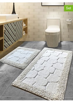 Colourful Cotton Dywaniki łazienkowe (2 szt.) w kolorze kremowym ze sklepu Limango Polska w kategorii Akcesoria łazienkowe - zdjęcie 173987213