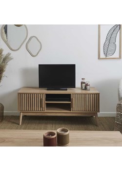THE HOME DECO FACTORY Szafka RTV &quot;Klaus&quot; w kolorze jasnobrązowym - 117 x 48 x 40 cm ze sklepu Limango Polska w kategorii Meble - zdjęcie 173987243