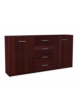 Komoda Z Szufladami I Półkami Do Salonu Wenge C4-W36 ze sklepu Edinos.pl w kategorii Komody - zdjęcie 173991321