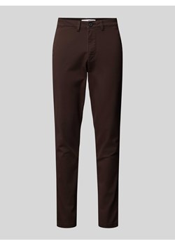 Chinosy o kroju slim fit ze szlufkami na pasek model ‘NEW Miles’ ze sklepu Peek&Cloppenburg  w kategorii Spodnie męskie - zdjęcie 173991884