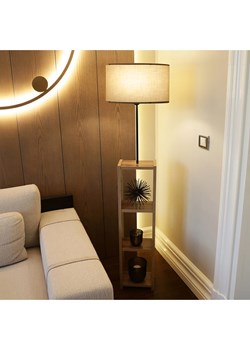 ABERTO DESIGN Lampa stojąca w kolorze jasnobrązowo-beżowym - wys. 150 x Ø 38 cm ze sklepu Limango Polska w kategorii Lampy podłogowe - zdjęcie 173992652