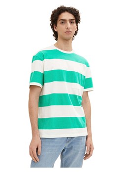 Tom Tailor Koszulka w kolorze zielono-białym ze sklepu Limango Polska w kategorii T-shirty męskie - zdjęcie 173993014