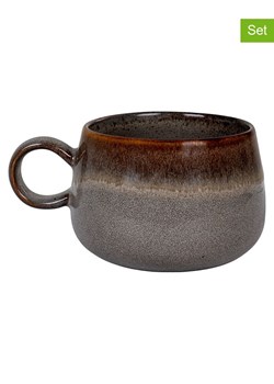 House Nordic Kubki (4 szt.) "Selma" w kolorze jasnoszaro-brązowym - Ø 10 cm ze sklepu Limango Polska w kategorii Kubki - zdjęcie 173993400