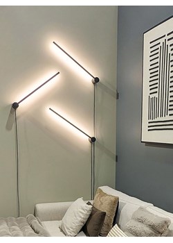 House Nordic Lampa ścienna &quot;Licoln&quot; w kolorze czarnym - KEE G (A do G) - wys. 60 cm ze sklepu Limango Polska w kategorii Lampy ścienne - zdjęcie 173993404