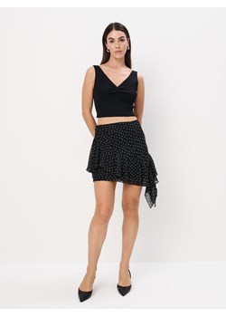 Mohito - Szyfonowa spódnica mini w kropki - czarny ze sklepu Mohito w kategorii Spódnice - zdjęcie 173995682