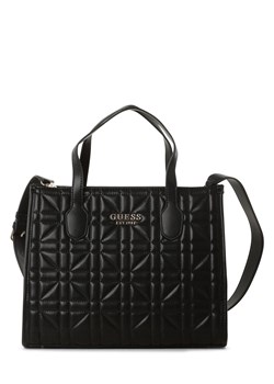 GUESS Damski shopper Kobiety Sztuczna skóra czarny jednolity ze sklepu vangraaf w kategorii Torby Shopper bag - zdjęcie 173997352