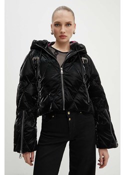 Versace Jeans Couture kurtka puchowa damska kolor czarny zimowa oversize 77HAUD14 CQ05D ze sklepu ANSWEAR.com w kategorii Kurtki damskie - zdjęcie 173998413