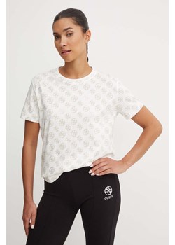 Guess t-shirt bawełniany NOMIE damski kolor biały V4YI04 I3Z14 ze sklepu ANSWEAR.com w kategorii Bluzki damskie - zdjęcie 173998761