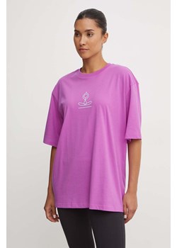 adidas Performance t-shirt Yoga damski kolor fioletowy IW0130 ze sklepu ANSWEAR.com w kategorii Bluzki damskie - zdjęcie 173998812