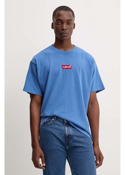 Levi&apos;s t-shirt bawełniany męski kolor niebieski z nadrukiem 87373 ze sklepu ANSWEAR.com w kategorii T-shirty męskie - zdjęcie 173998903