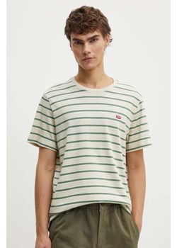 Levi&apos;s t-shirt bawełniany męski kolor beżowy gładki ze sklepu ANSWEAR.com w kategorii T-shirty męskie - zdjęcie 173999103