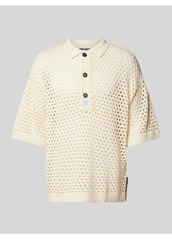 Koszulka polo o kroju relaxed fit z ażurowym wzorem ze sklepu Peek&Cloppenburg  w kategorii T-shirty męskie - zdjęcie 173999732