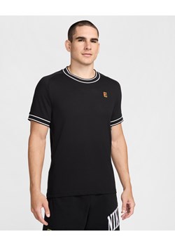 Męska koszulka z krótkim rękawem do tenisa NikeCourt Heritage - Czerń ze sklepu Nike poland w kategorii T-shirty męskie - zdjęcie 174000851
