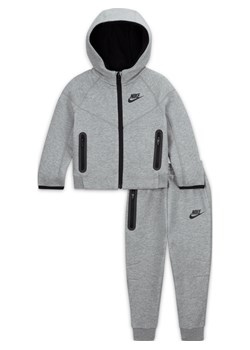 Dwuczęściowy zestaw z bluzą z kapturem dla niemowląt Nike Sportswear Tech Fleece Full-Zip Set - Szary ze sklepu Nike poland w kategorii Odzież dla niemowląt - zdjęcie 174000854