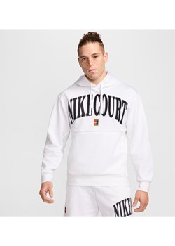 Męska dzianinowa bluza z kapturem do tenisa Dri-FIT NikeCourt Heritage - Biel ze sklepu Nike poland w kategorii Bluzy męskie - zdjęcie 174000870